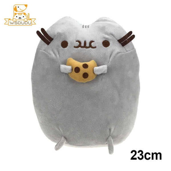 Fat Cat Cartoon Plush Stuffed Dolls Kawaii Animal Rainbow Cookie Kitten Cushion Toys Cute Soft Pillow Chubby Sticker Child Gifts